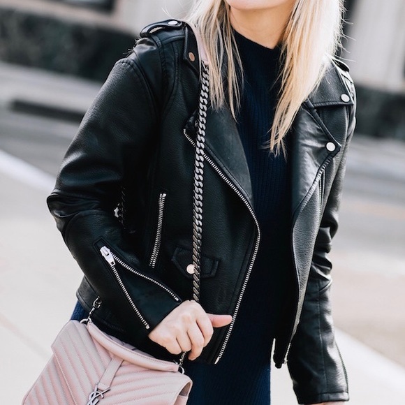 Blank NYC Jackets & Blazers - BlankNYC Black Faux Leather Moto Jacket